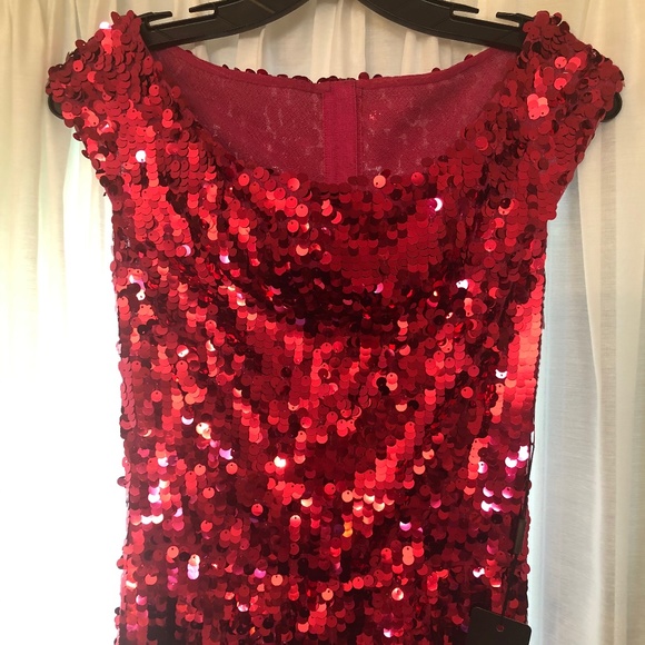 Dolce & Gabbana Fuchsia Sequin Off the Shoulder Dress NWOT MSRP $3495 IT38/US2 - Picture 5 of 12